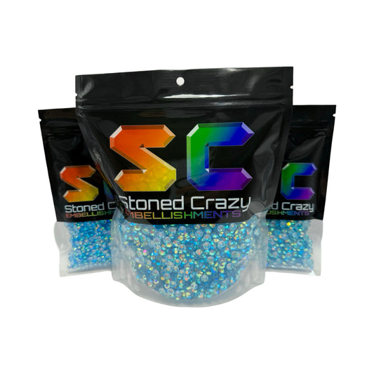 Light Sapphire AB Transparent Resin Rhinestones