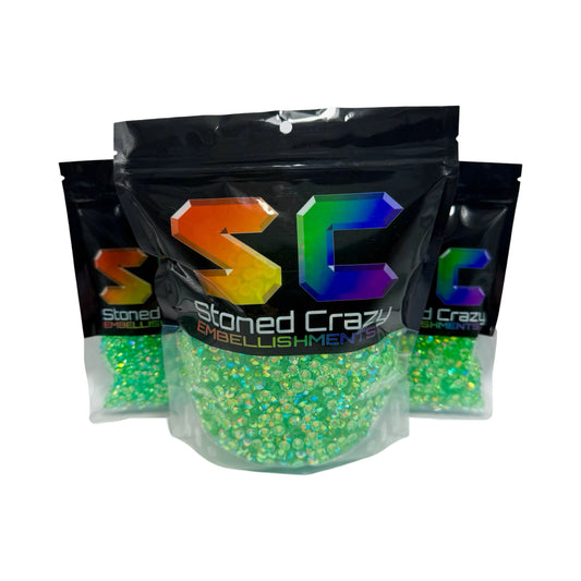 Peridot AB Transparent Resin Rhinestones