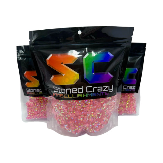 Rose AB Transparent Resin Rhinestones