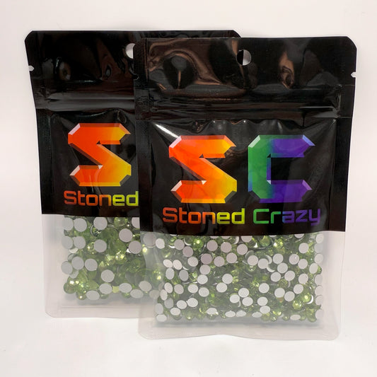 Light Peridot Non-Hotfix Glass Rhinestones