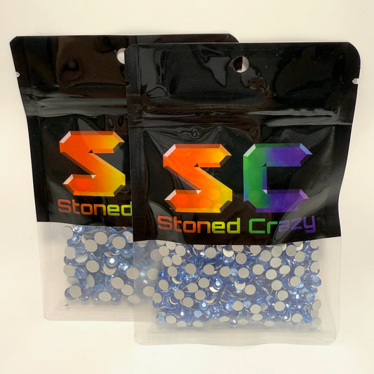 Light Sapphire Non-Hotfix Glass Rhinestones