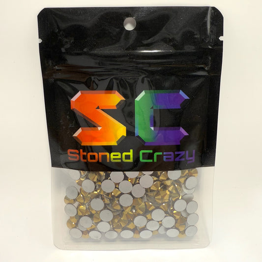 Mine Gold Non-Hotfix Glass Rhinestones