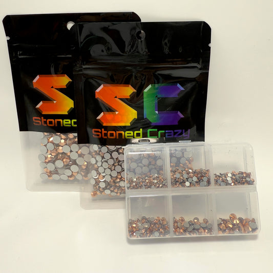 Rose Gold Non-Hotfix Glass Rhinestones