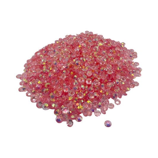 Pink AB Transparent Resin Rhinestones