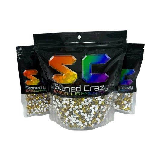 Topaz Resin Silver Back Rhinestones