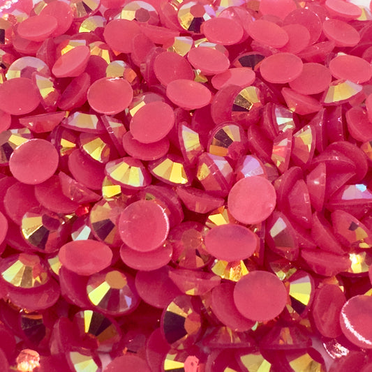 Dark Rose AB Resin Rhinestones