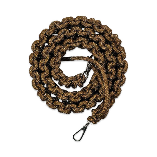 Golden Bronze Rhinestone Bag Strap