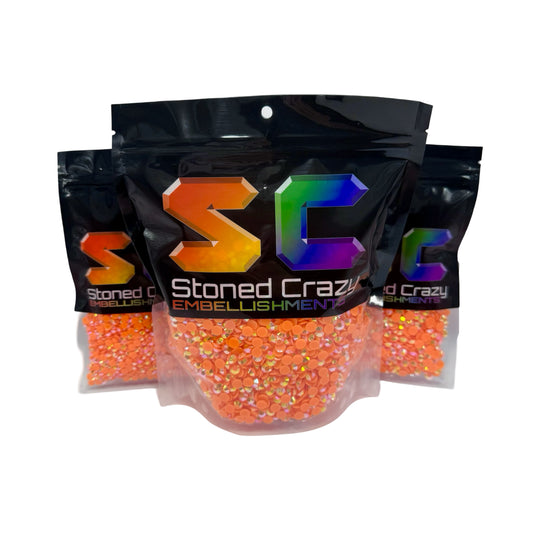 Orange AB Resin Rhinestones