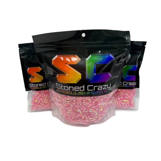 Light Rose AB Resin Rhinestones