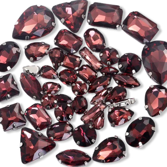 Burgundy Clawback Mixed Shapes Pack