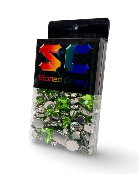 Light Peridot Clawback Mixed Shapes Pack