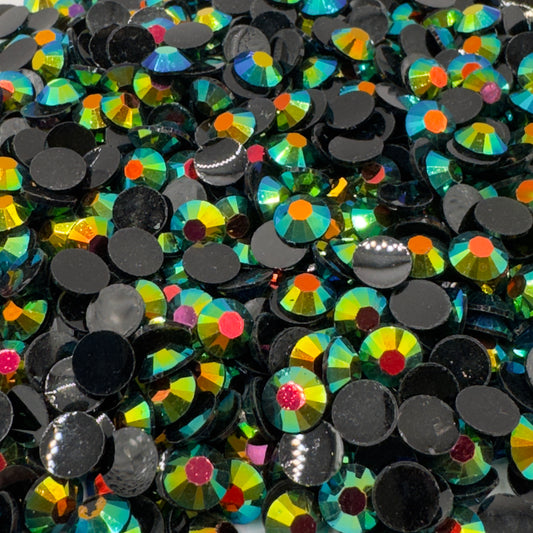 Black AB Resin Rhinestones