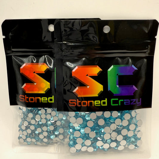 Aquamarine Non-Hotfix Glass Rhinestones