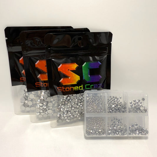 Mine Silver Non-Hotfix Glass Rhinestones