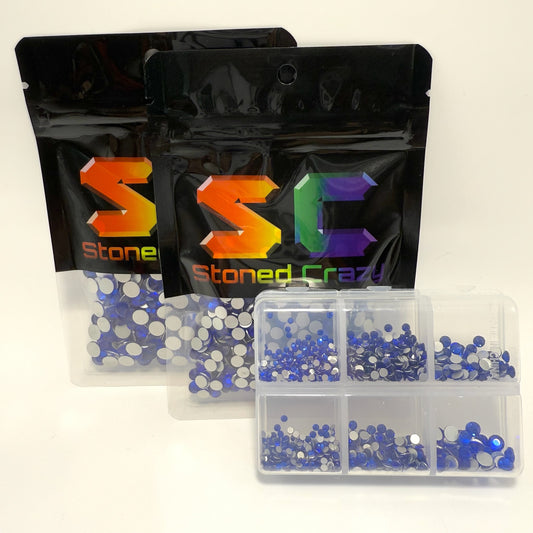 Sapphire Non-Hotfix Glass Rhinestones
