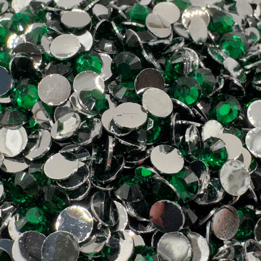 Emerald Resin Silver Back Rhinestones