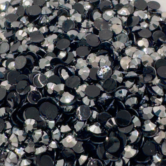 Hematite Resin Silver Back Rhinestones