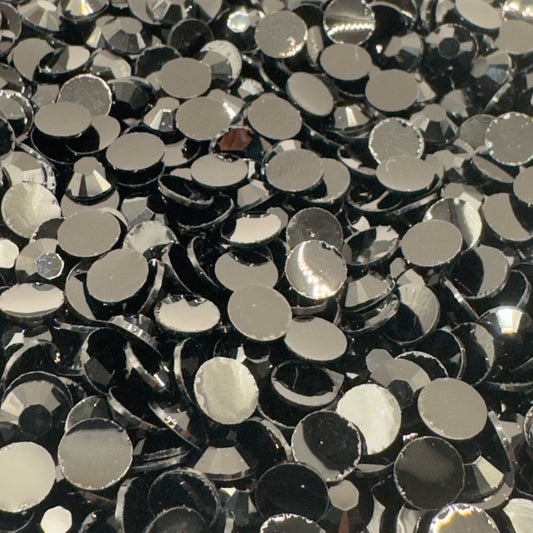 Jet Black Resin Rhinestones