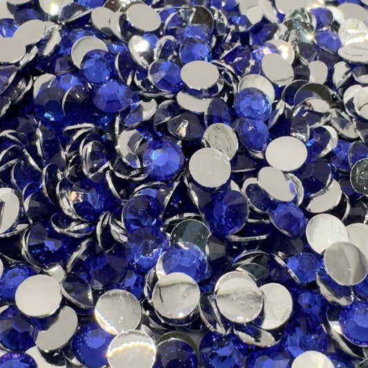 Sapphire Resin Silver Back Rhinestones