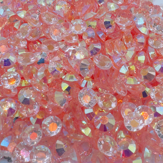 Pink AB Transparent Resin Rhinestones
