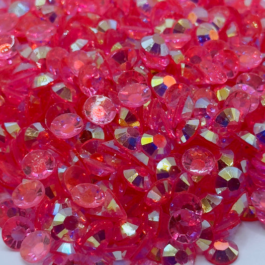 Rose AB Transparent Resin Rhinestones