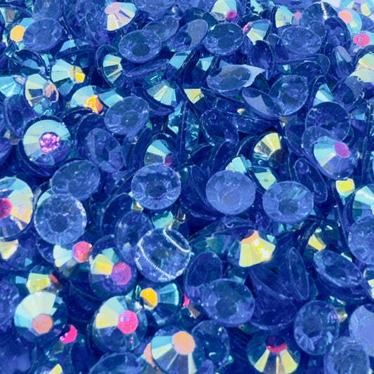 Sapphire AB Transparent Resin Rhinestones