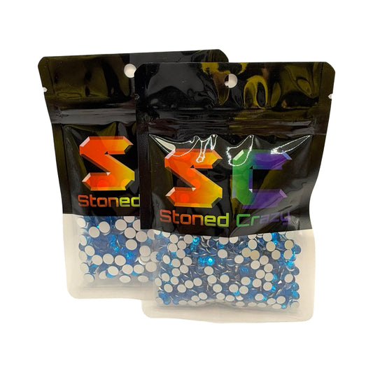 Capri Blue Non-Hotfix Glass Rhinestones