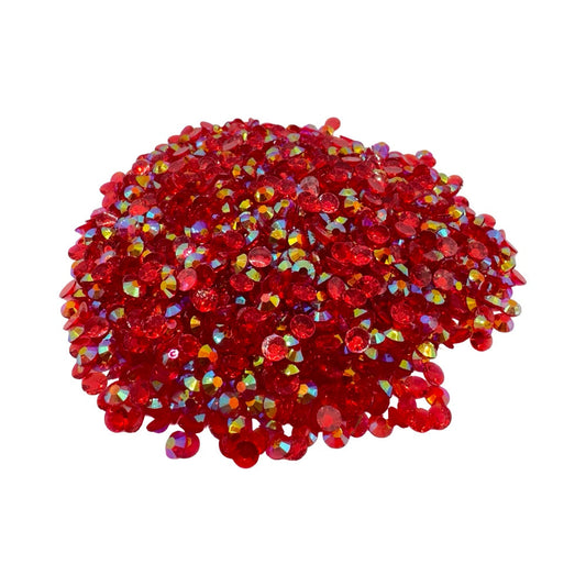 Light Siam AB Transparent Resin Rhinestones