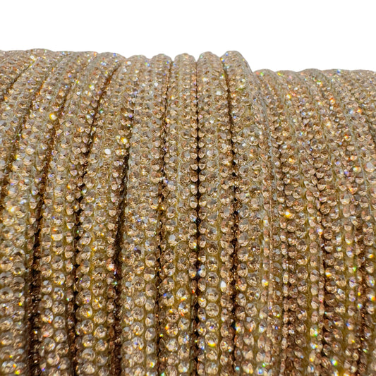 Golden Bronze Corded Rhinestone Rope