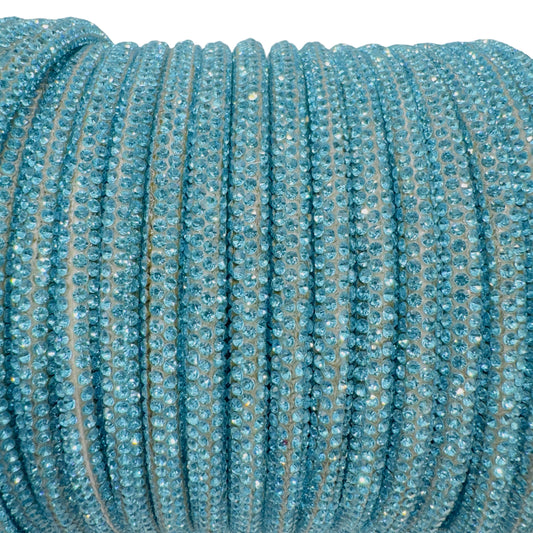 Aquamarine Corded Rhinestone Rope