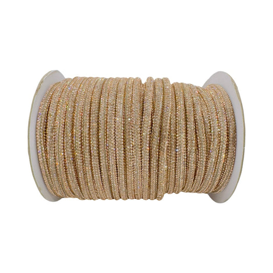 Champagne Corded Rhinestone Rope
