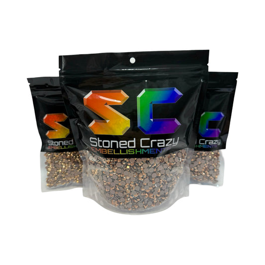 Rose Gold Resin Rhinestones